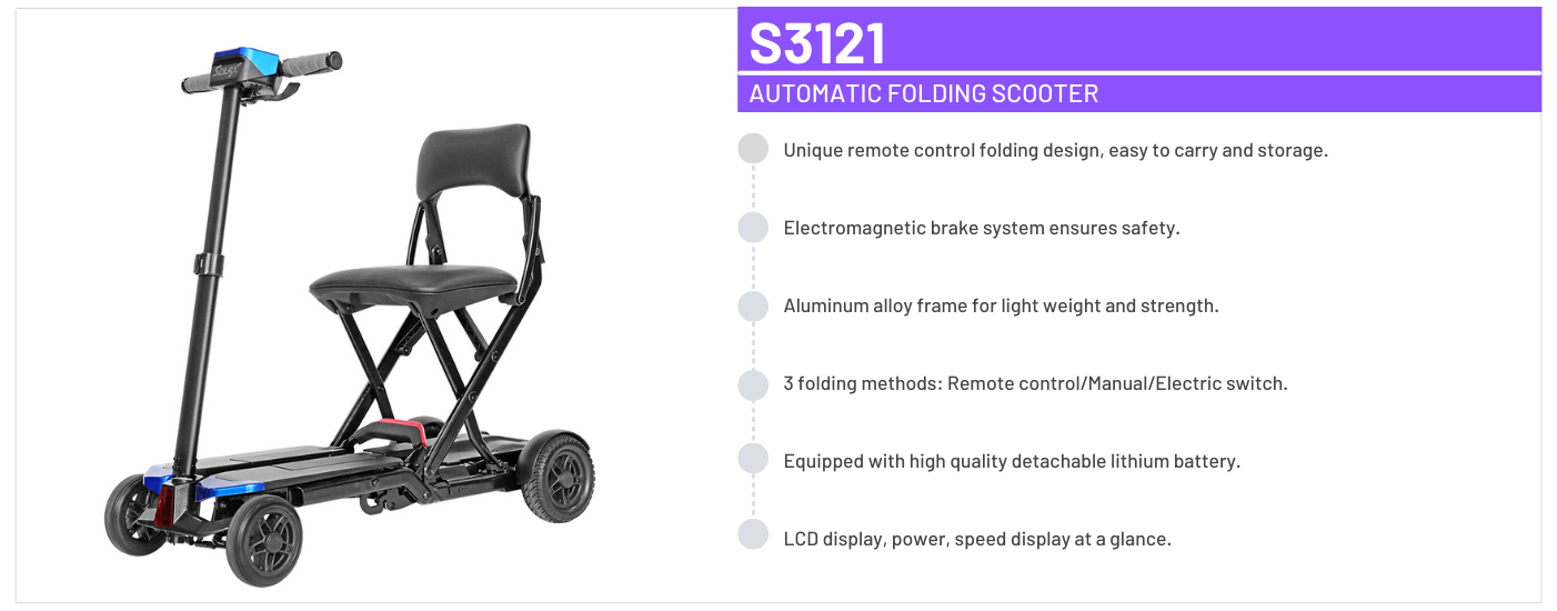 Solax S3121 Automatic folding Scooter