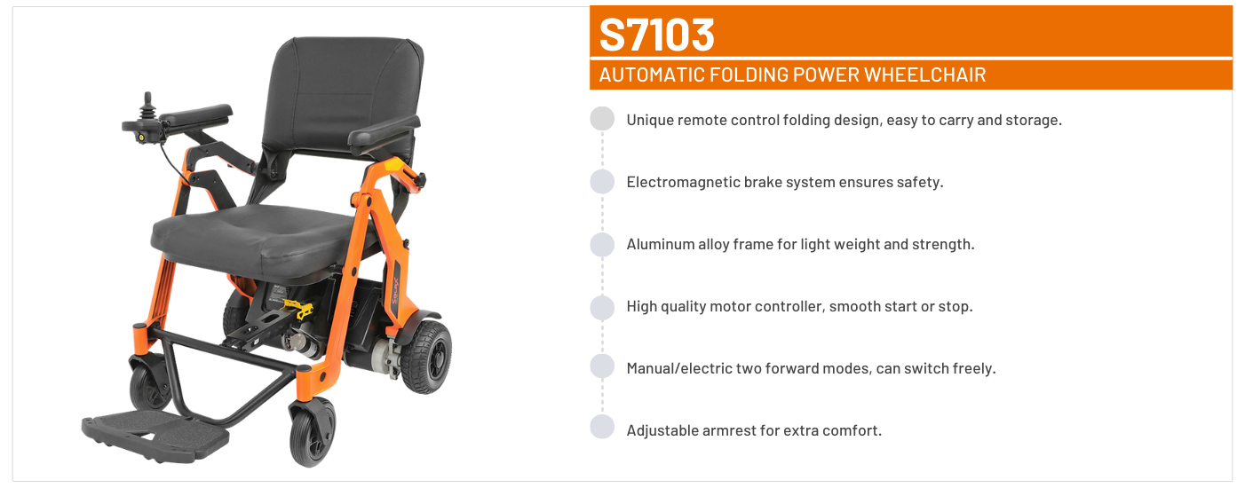 Solax S7103 automatic folding power wheelchair